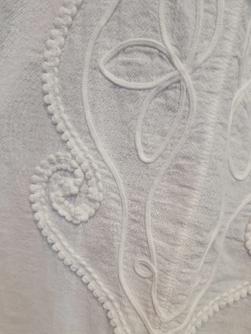 Soft Surroundings White Embroidered V-Neck Cotton Tunic Size Petite XL